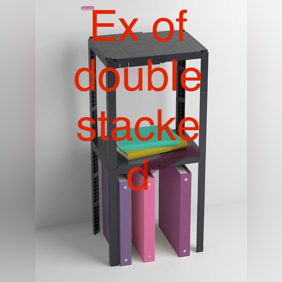 WHITE - NEW U Brands 2 Way Adjustable Locker Shelf Actual item for sale is white - Picture 6 of 7